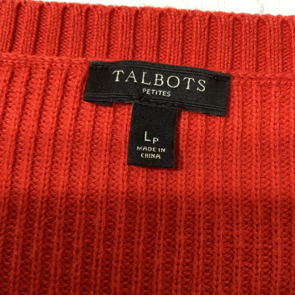 Talbots Red Pullover Ladies Rib Knit Sweater - Picture 2 of 10